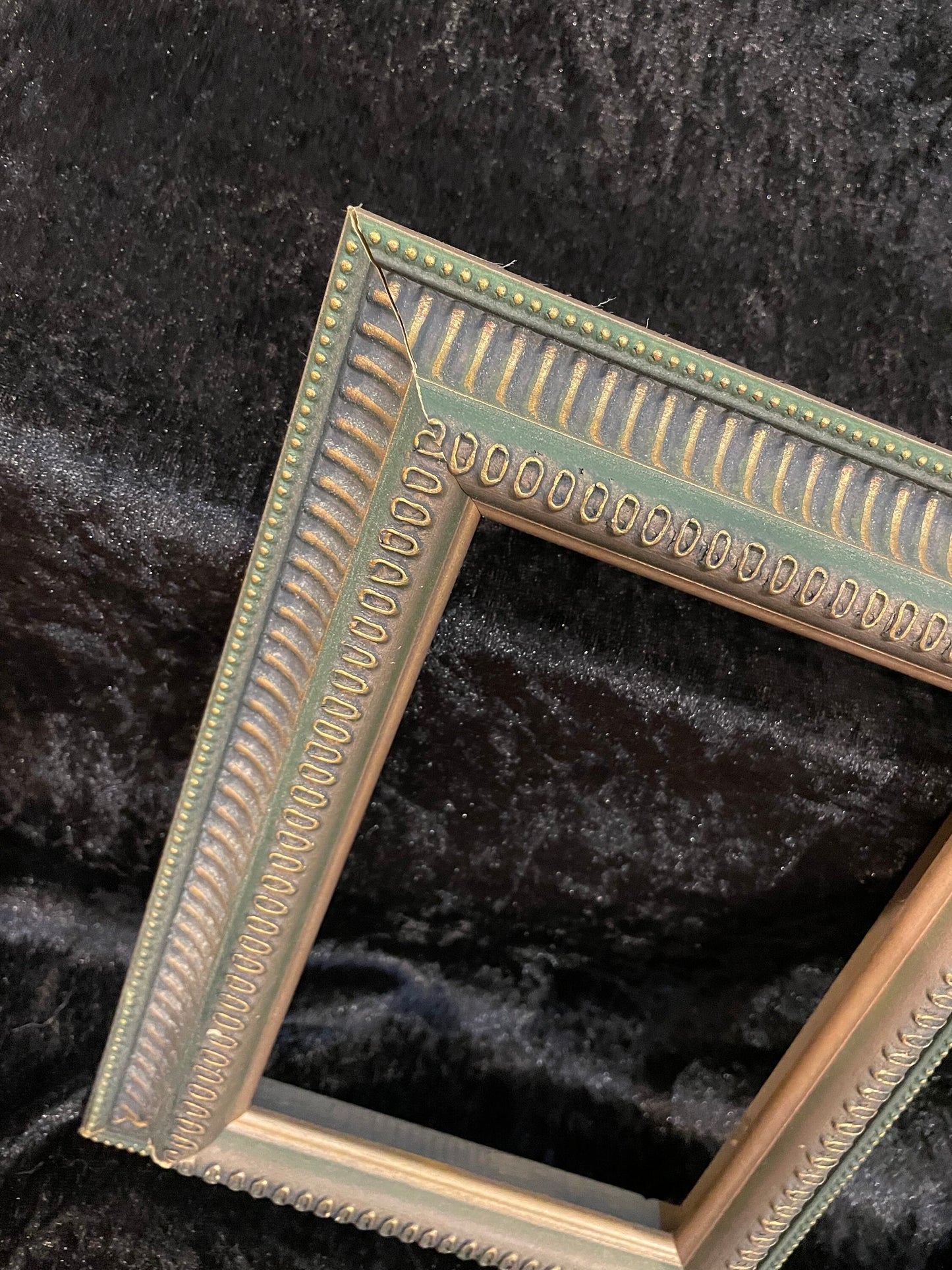 Green Ribbon - Non-Wood Vintage Picture Frames - Variety of Sizes