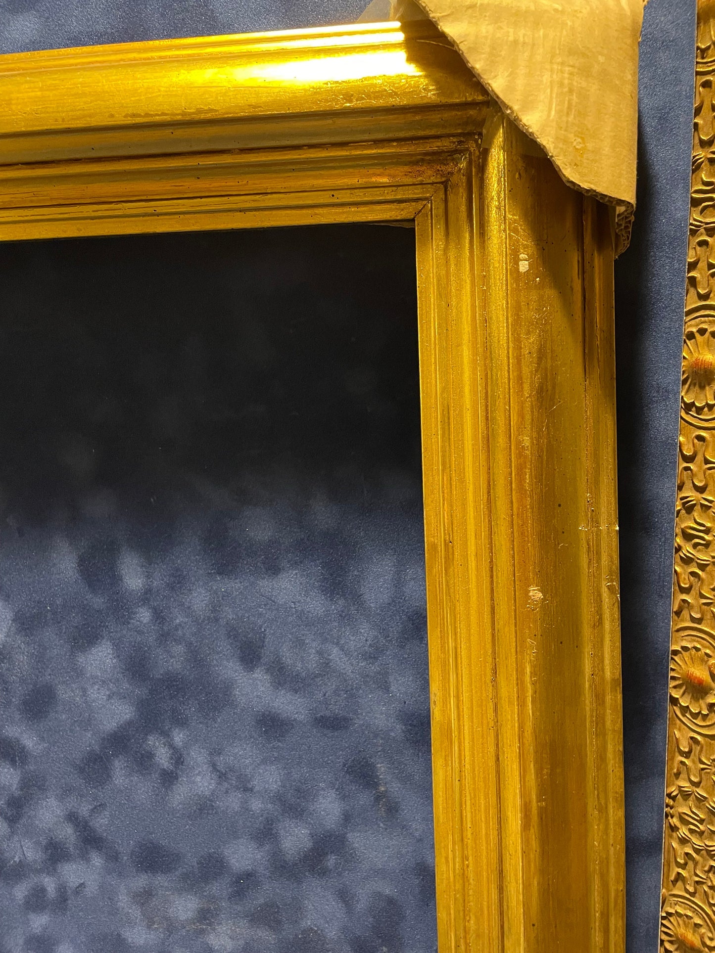 Gold and Gold 24 x 30 -Vintage Wood Picture Frame - Scuffs
