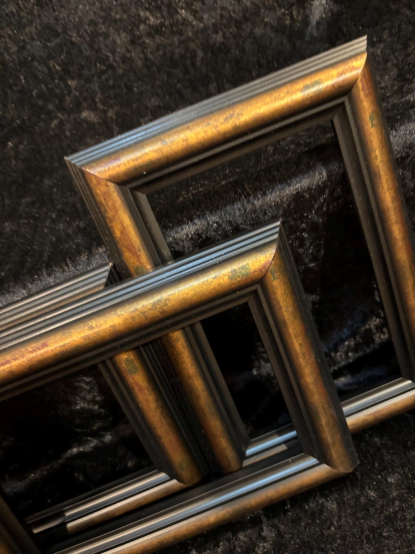 Artist Pack of 10 - Wood Picture Frames Made from Vintage Moulding. Mini-Copper - Choose Your Size