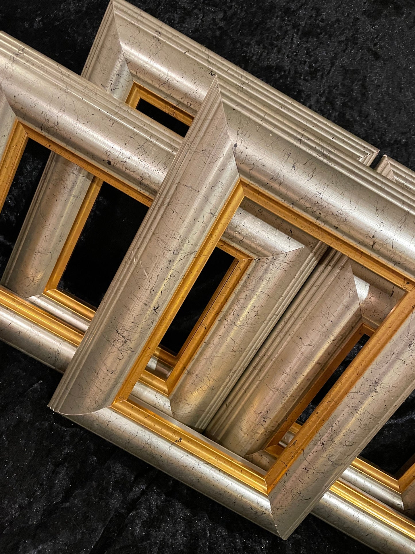 Artist Pack of 10 - Wood Picture Frames Made from Vintage Moulding.  Brutus  - Choose Your Size