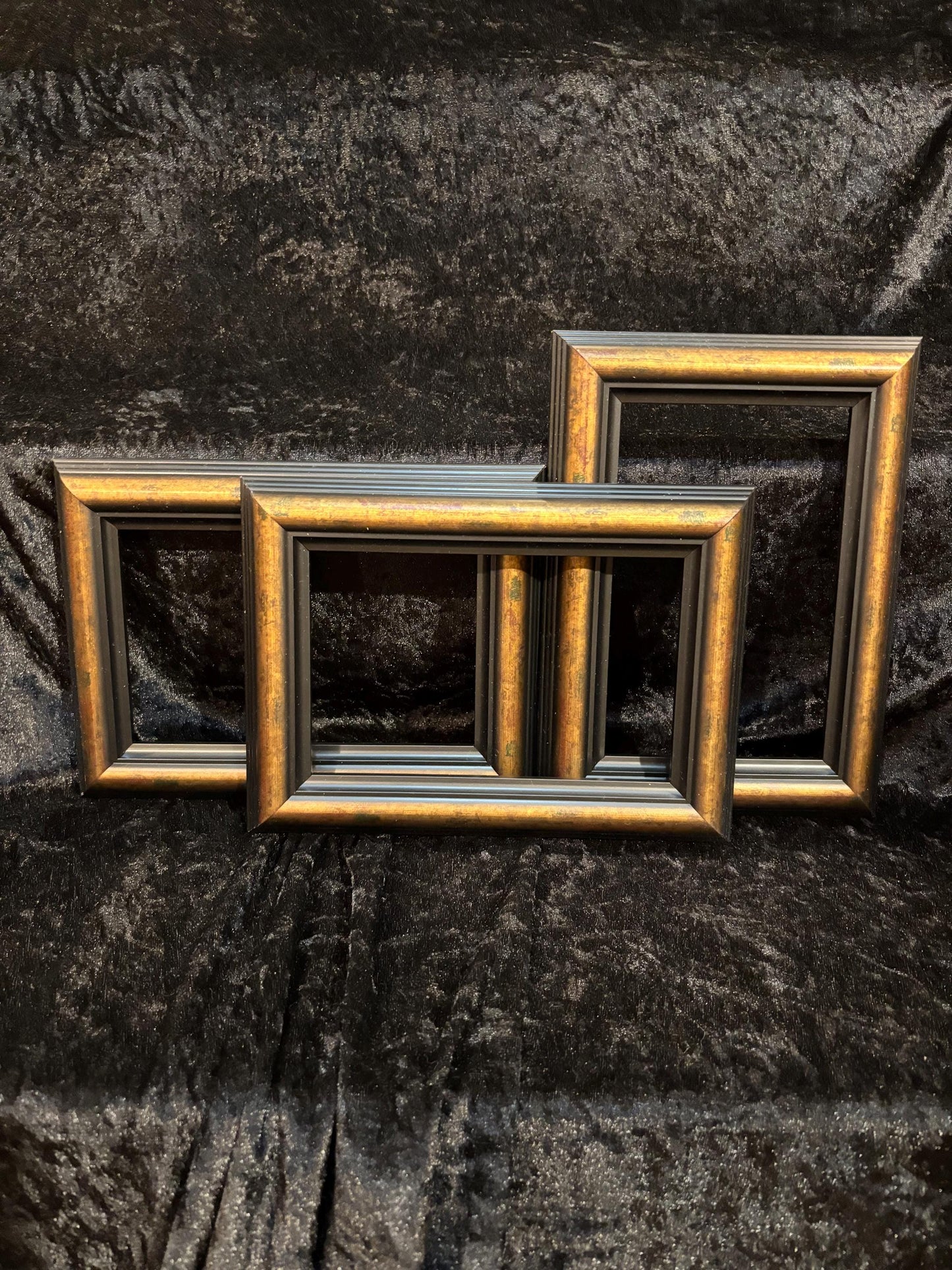 Artist Pack of 10 - Wood Picture Frames Made from Vintage Moulding.  Mini-Copper  - Choose Your Size