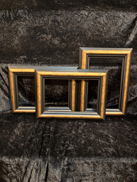Artist Pack of 10 - Wood Picture Frames Made from Vintage Moulding.  Mini-Copper  - Choose Your Size